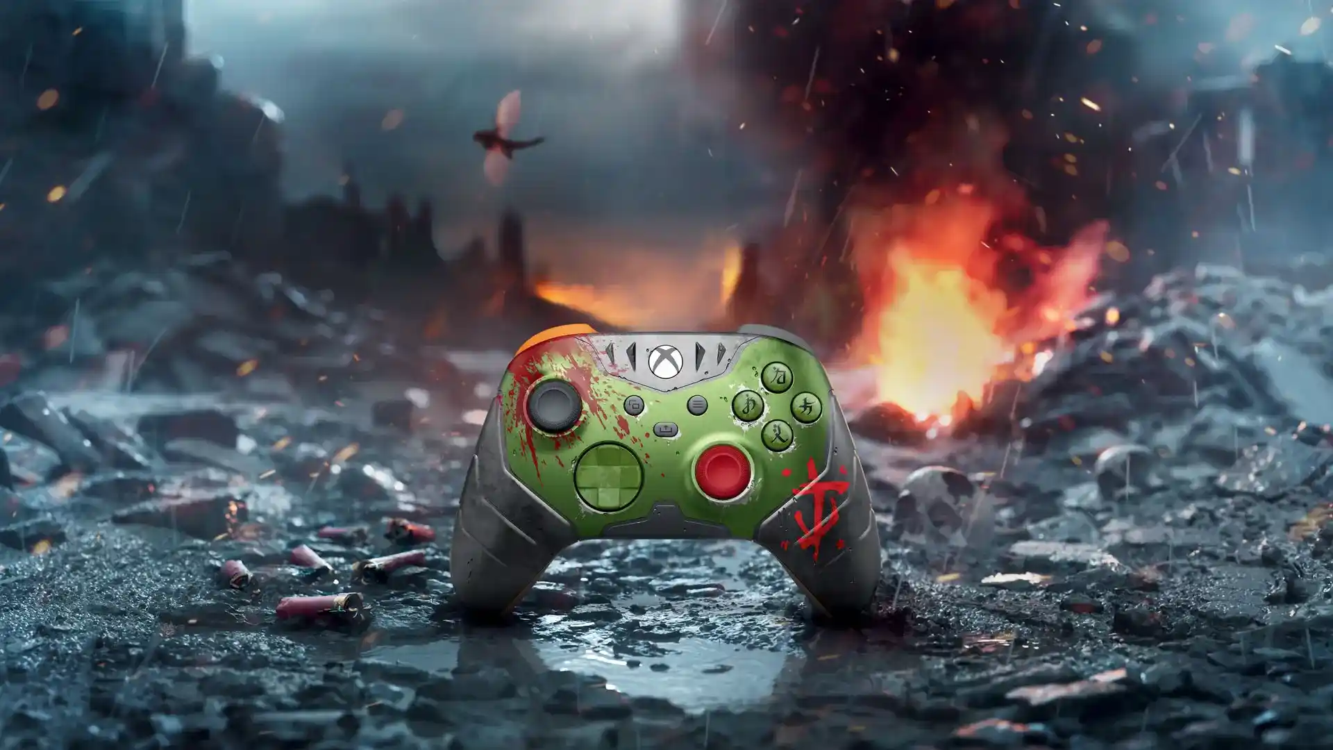 doom-themed-xbox-controller