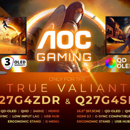 AOC Unveils Debut QD-OLED Monitors in Gaming Series, Featuring Up to 360 Hz Refresh Rate