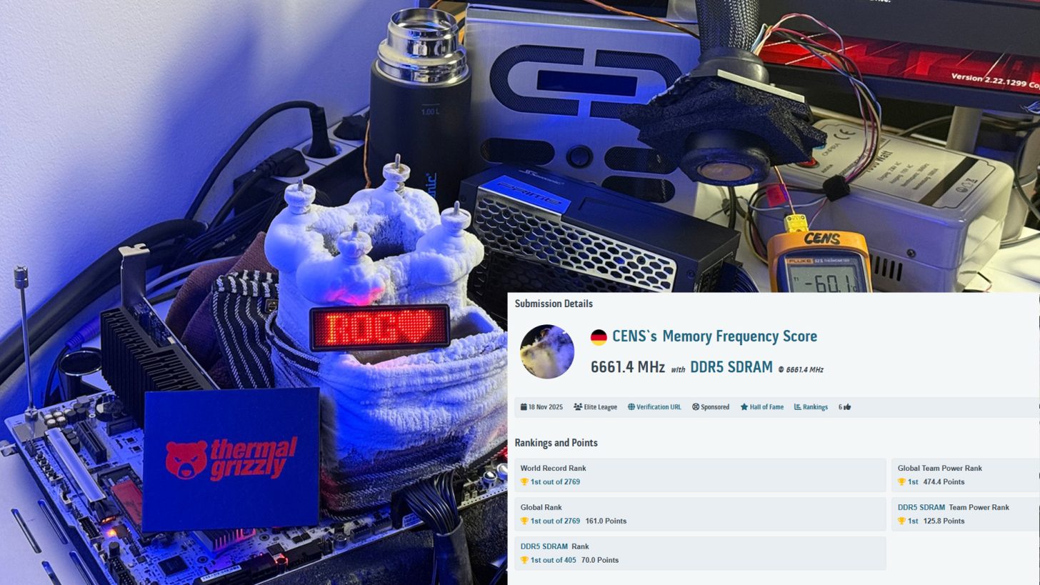 German Overclocker Achieves Astonishing 13,322 MT/s on DDR5 Memory, Shattering World Records