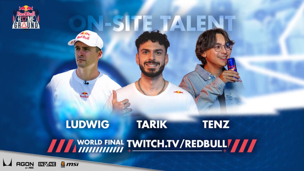 Ludwig, Tarik, and TenZ Team Up for Red Bull Home Ground World Finals Co-Stream