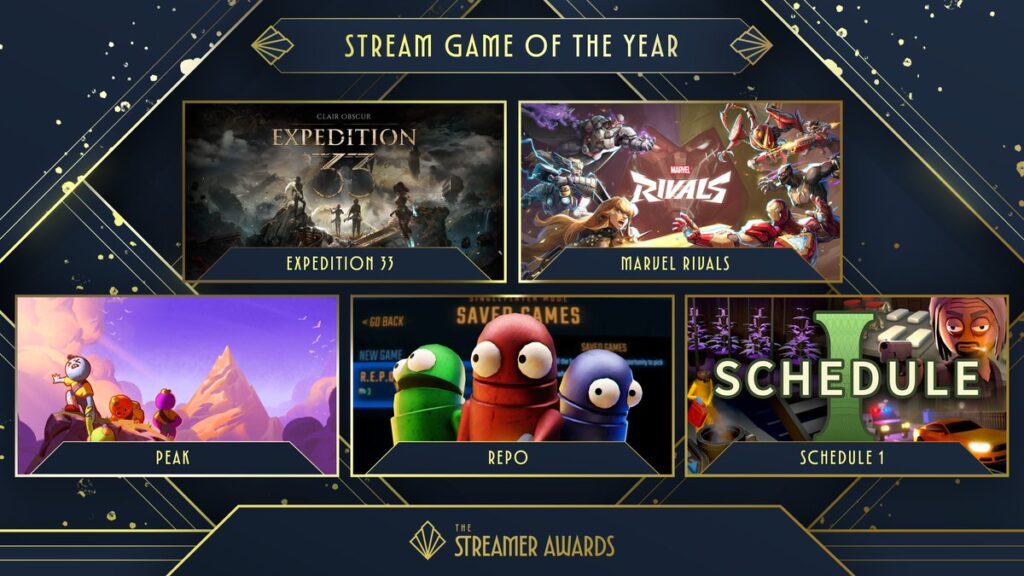 Marvel Rivals Up for Stream Game of the Year at Streamer Awards